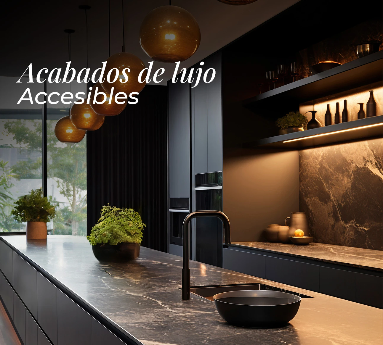 Ejemplo de acabados de lujo accesibles en una vivienda moderna en México