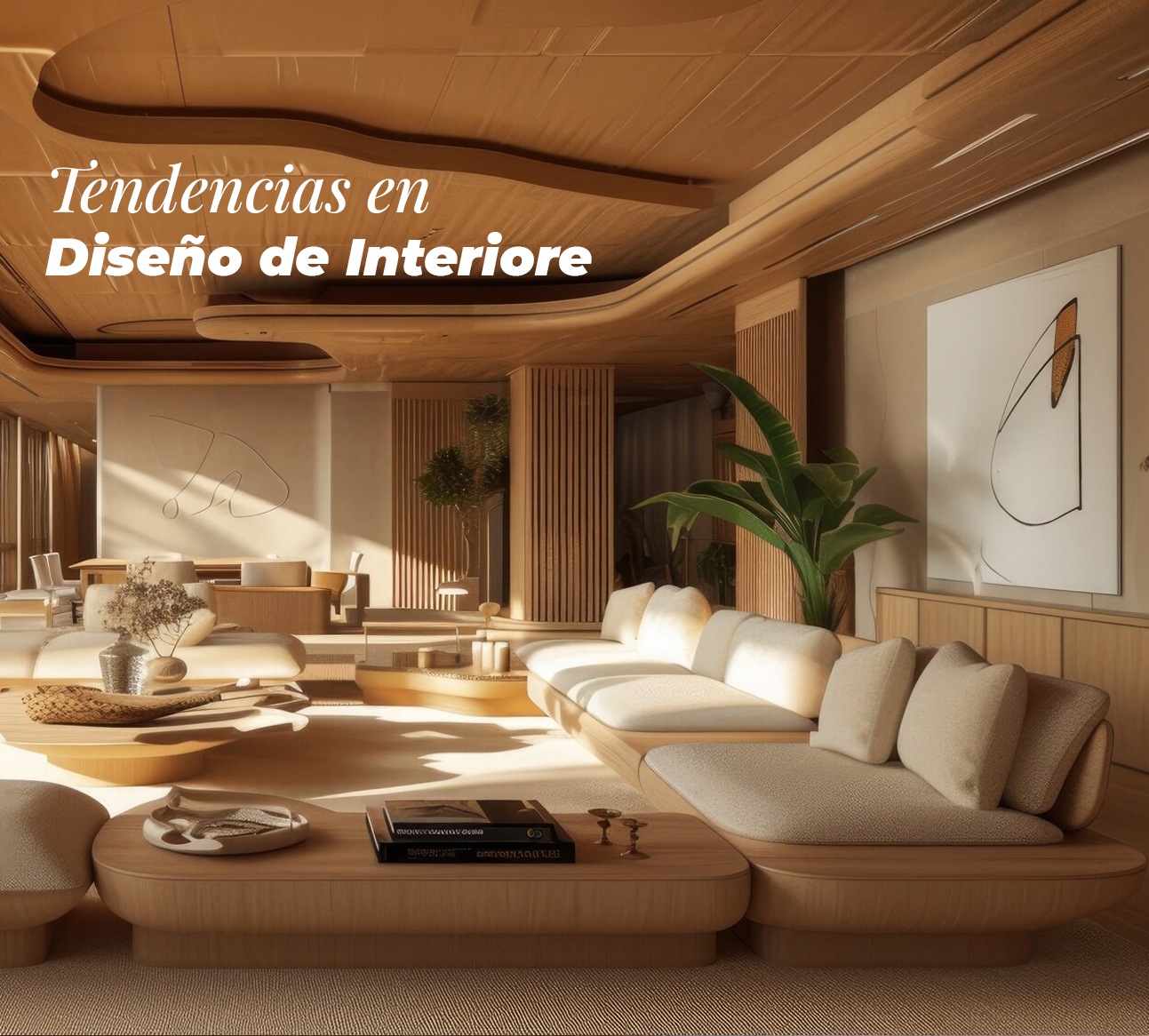 Sala de estar moderna con colores neutros y muebles de lujo en México